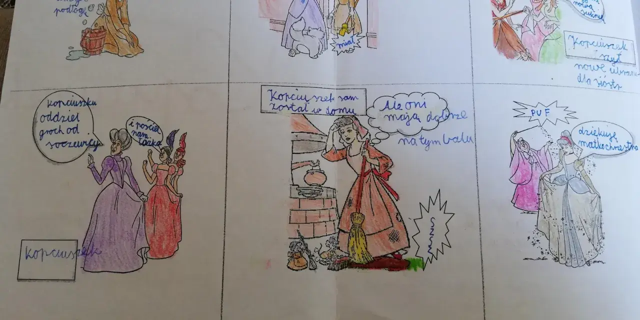 Kopciuszek musi pracować, ale marzy o balu. Jej macocha i siostry idą na zabawę, a ona zostaje w domu. Wtem pojawia się wróżka i magia zaczyna się!