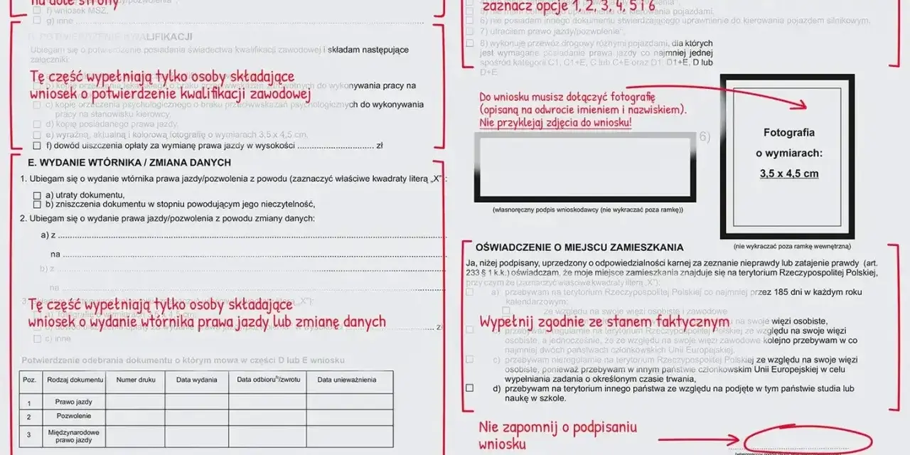 Wniosek o wydanie prawa jazdy: ile kosztuje wydanie prawa jazdy? Dokument zawiera informacje o opłatach i wymaganych załącznikach.