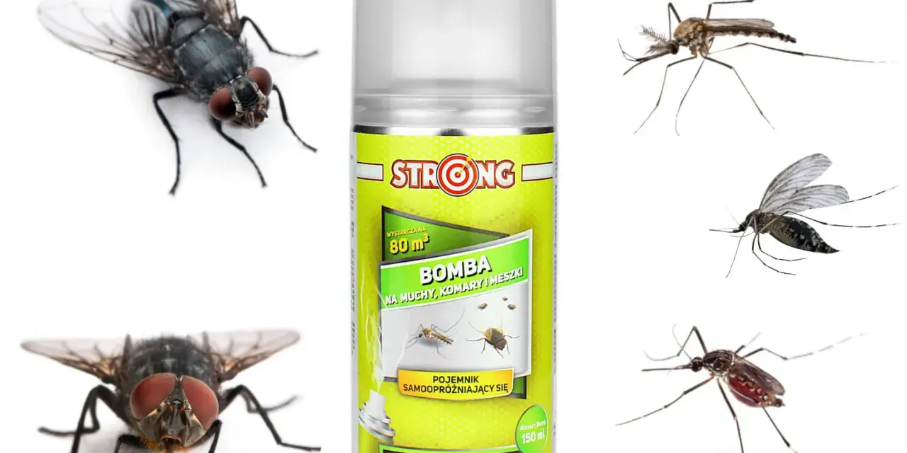 Chcesz wiedzieć, jak pozbyć się much z domu? Ta bomba na owady STRONG skutecznie zwalcza muchy, komary i meszki.