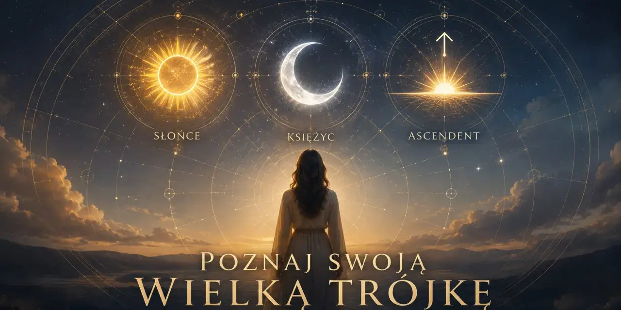 Kobieta patrzy na Słońce, Księżyc i Ascendent. Obliczanie tych elementów to klucz do poznania siebie.