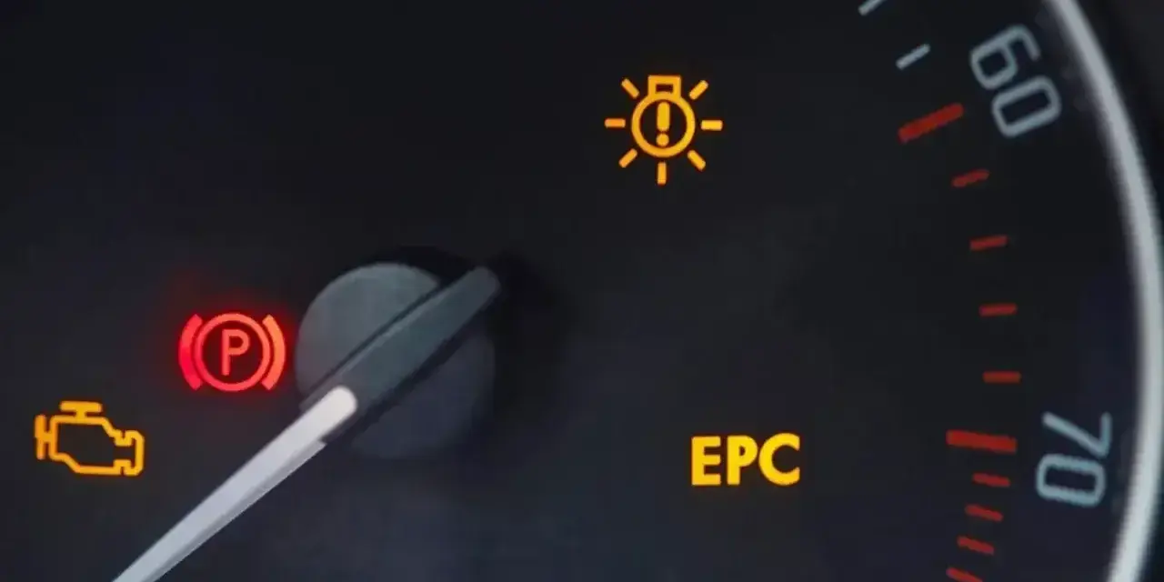 Na desce rozdzielczej świeci się kontrolka EPC i kontrolka silnika.