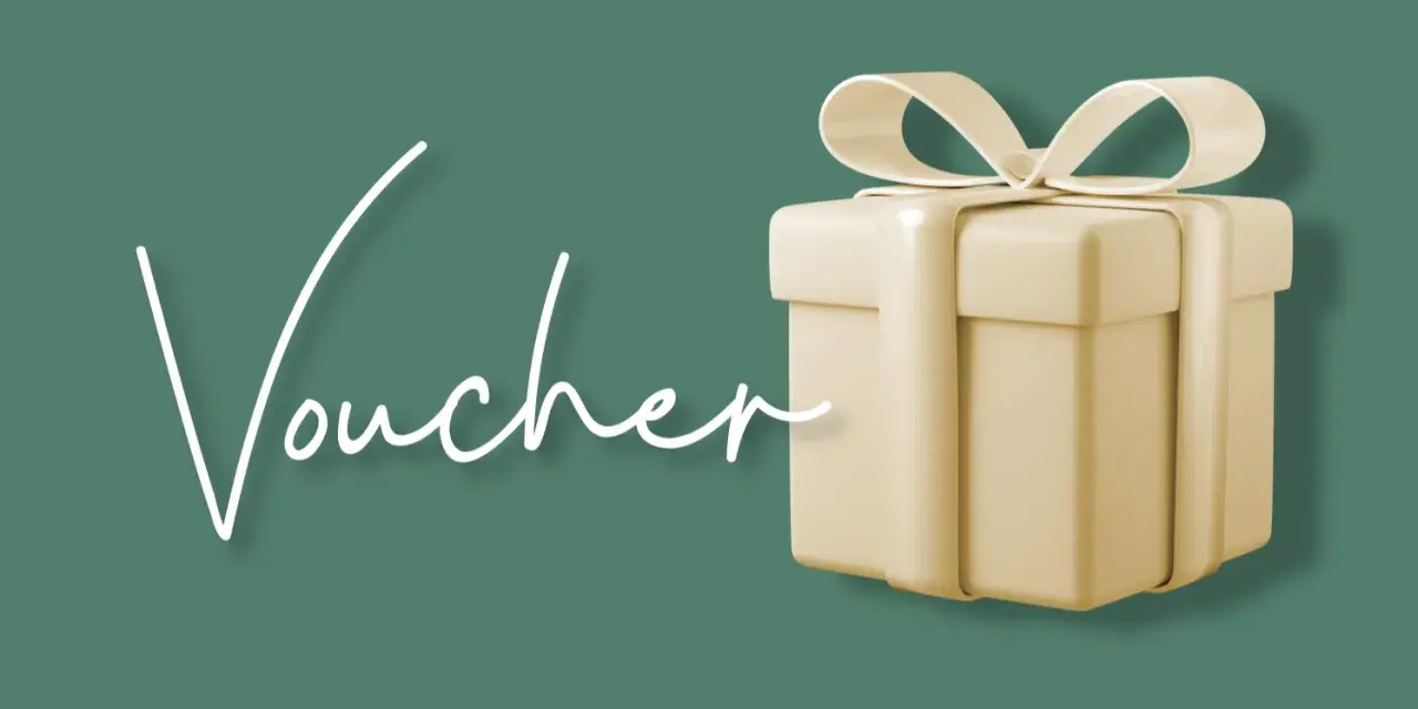 Elegancki prezent z napisem "Voucher" i wstążką. Idealny na relaks w Termach Chochołowskich.