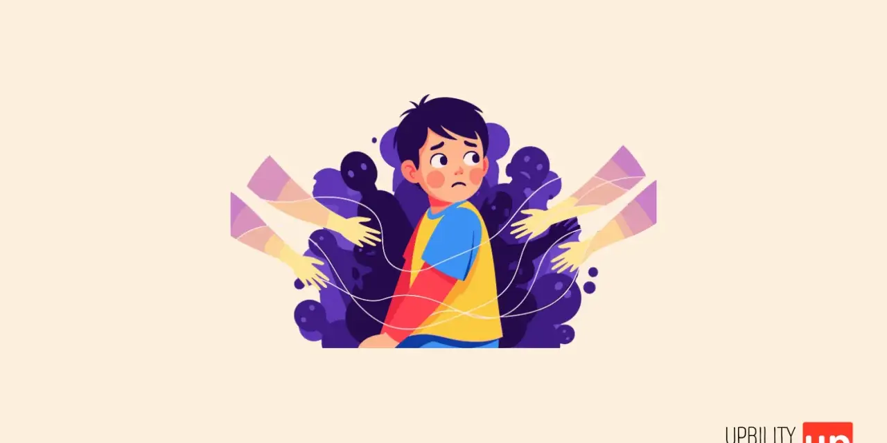 Un niño asustado rodeado de sombras y manos que lo agarran. ¿Es un "4 de espadas si o no" para su bienestar?