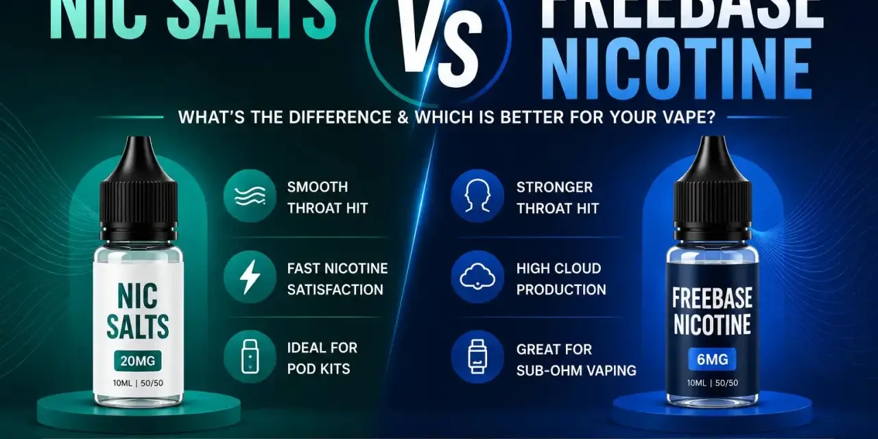 Comparativa de nicotina: sales vs. freebase. Ideal para comprar nicotina y elegir tu vapeo.