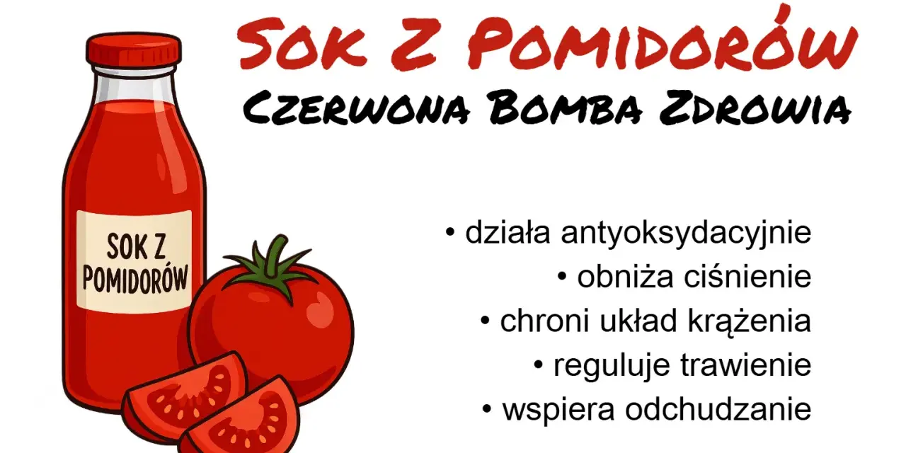 Sok pomidorowy na co dobry – odkryj jego niezwykłe korzyści zdrowotne