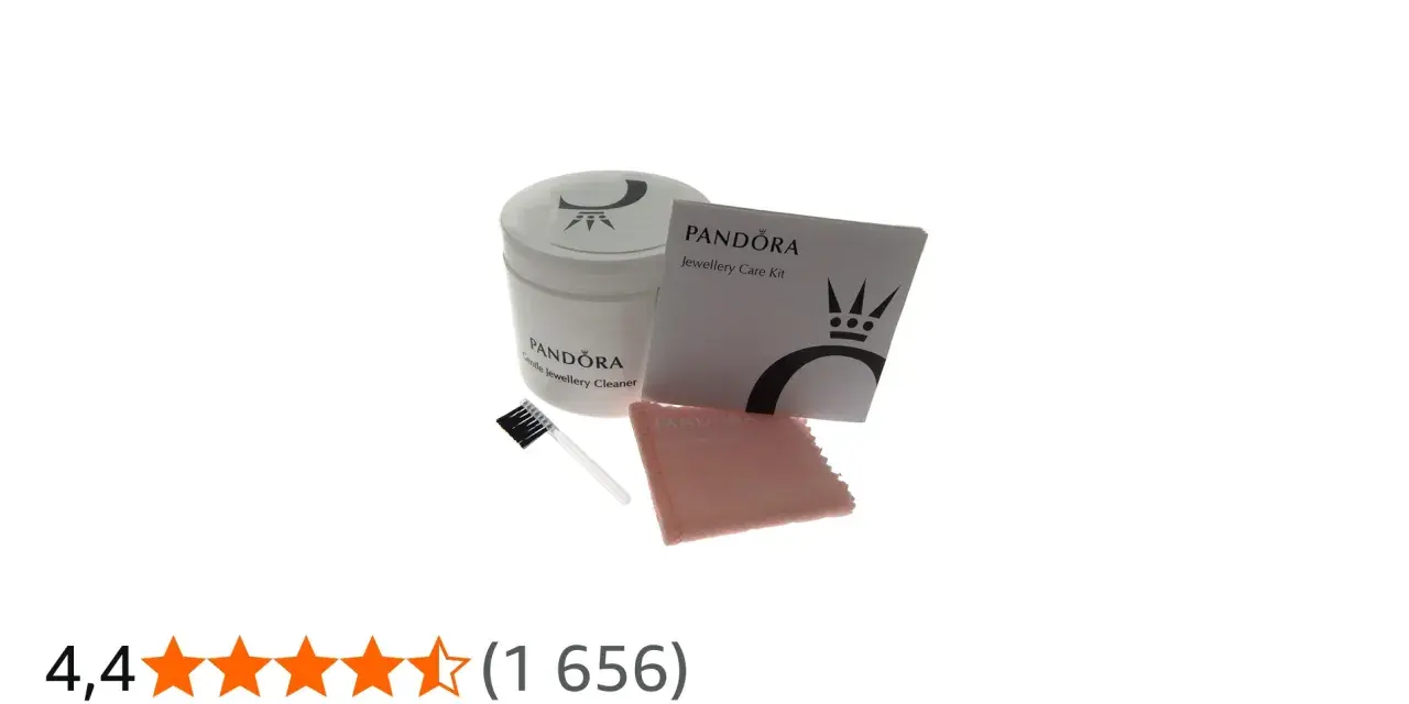 Zestaw do czyszczenia biżuterii Pandora: płyn, szczoteczka, ściereczka i instrukcja. Dowiedz się, ile kosztuje czyszczenie pandory.