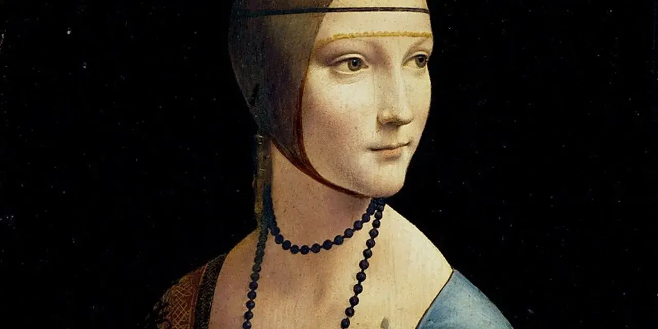 Dama z gronostajem ciekawostki: portret Cecylii Gallerani, ukochanej Ludwika Sforzy, z jej zwierzątkiem.