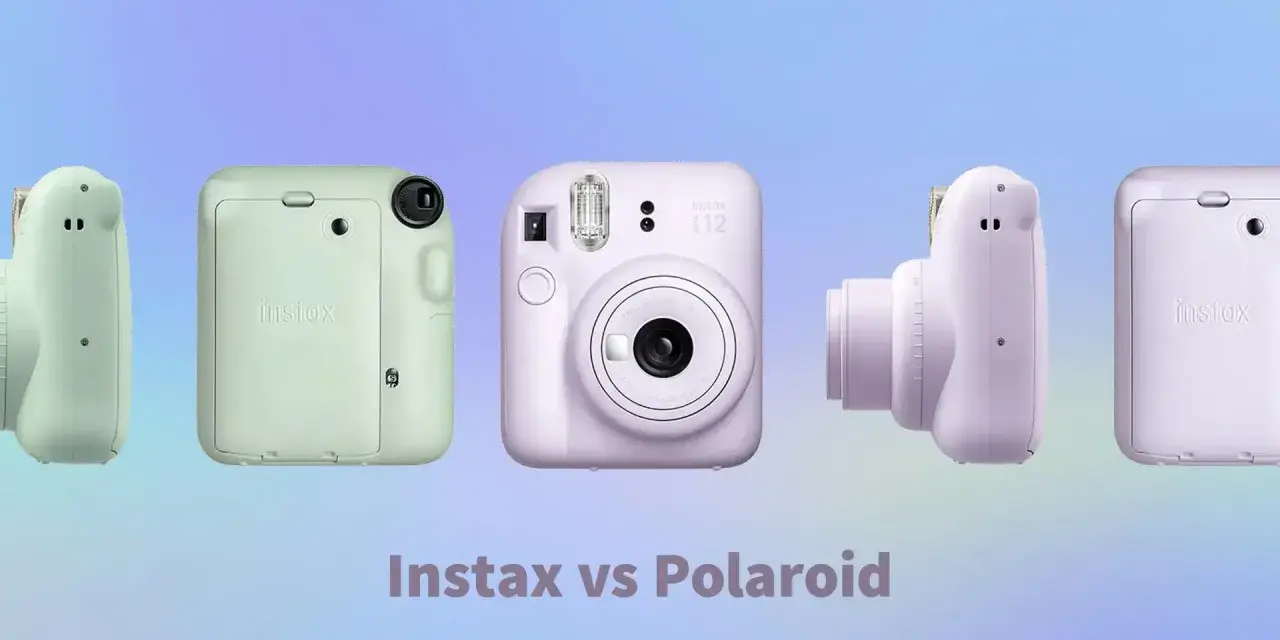 Kilka aparatów Instax w pastelowych kolorach, gotowych do natychmiastowego drukowania zdjęć.