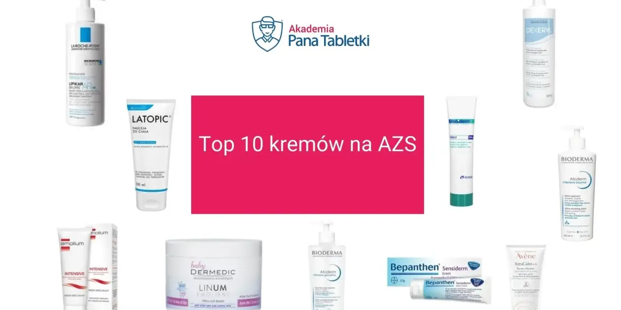 Kolekcja kremów i balsamów na atopowe zapalenie skóry, w tym marki La Roche-Posay, Bioderma, Avene.