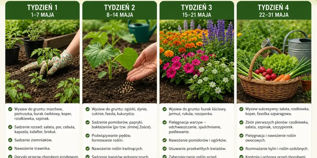 Maj to idealny czas, by siać warzywa liściaste, zioła i kwiaty. Kalendarz ogrodnika podpowiada, co siać w maju, by cieszyć się obfitymi plonami.