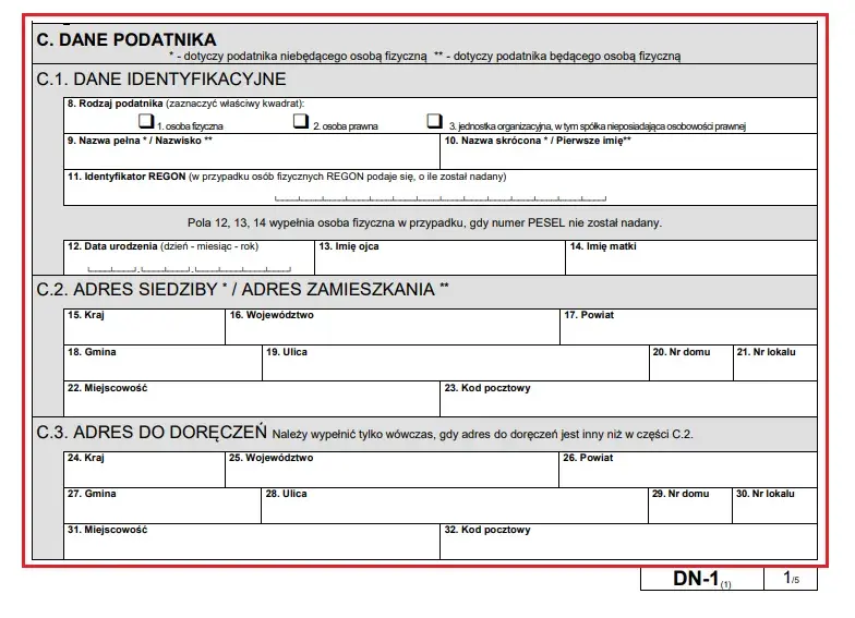 Podatek od nieruchomości: Jaki formularz IN-1 czy DN-1?