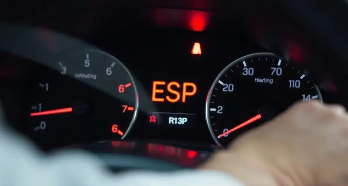 ESP leuchtet, das Auto zieht nicht. Warnleuchte im Cockpit zeigt ein Problem an.