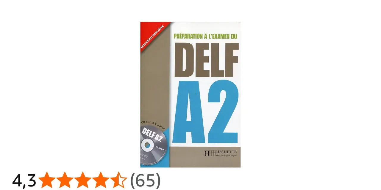 Libro de preparación para el examen DELF A2 de francés, con CD de audio incluido.