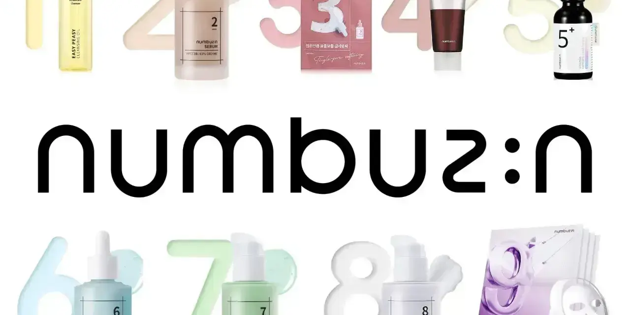 Kolekcja produktów do pielęgnacji skóry numbuzin, w tym maska do twarzy numbuzin no 9.