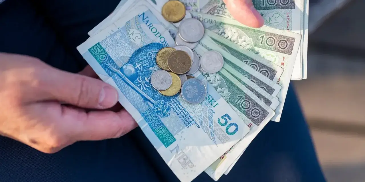 Dłonie trzymają polskie banknoty i monety. Ile razy można dać darowiznę dziecku? Zależy od kwoty i potrzeb.