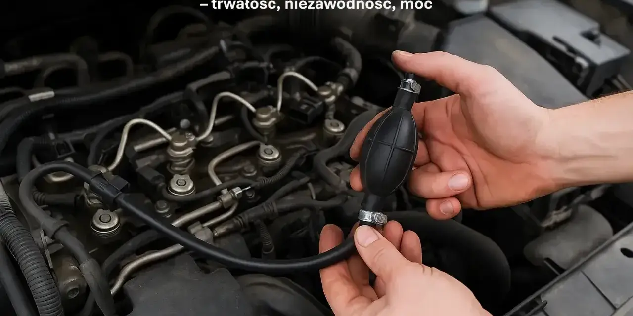 Ręczne cofanie powietrza do filtra diesel za pomocą pompki. Proces odpowietrzania układu paliwowego Common Rail.
