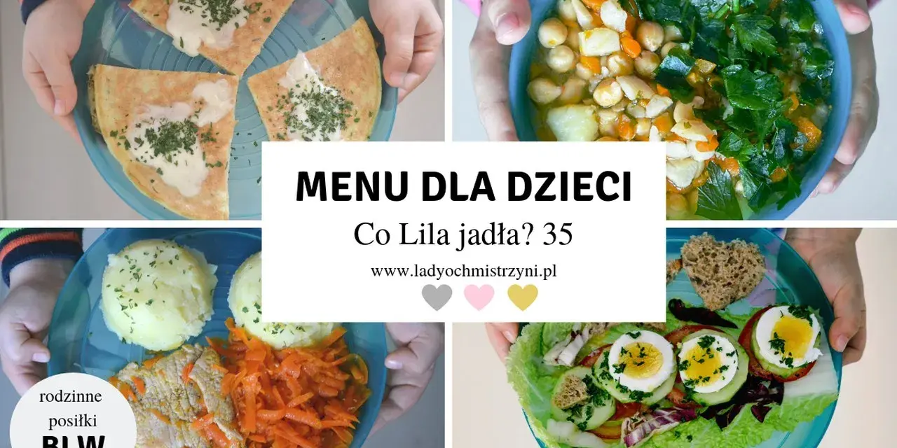 Pomysły na śniadanie dla rocznego dziecka: omlet, warzywa z ciecierzycą, mięso z ziemniakami i surówką, sałatka z jajkiem.