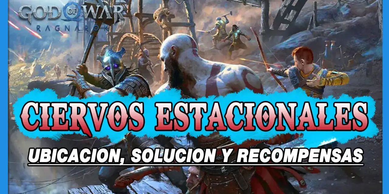Kratos y Atreus en God of War Ragnarök, buscando ciervos estacionales. ¡Encuentra su ubicación, solución y recompensas!