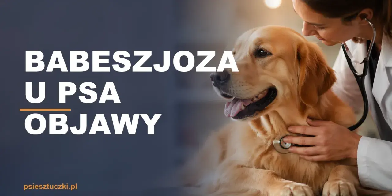 Babeszjoza u psa – objawy. Weterynarz bada złotego retrievera, by rozpoznać chorobę.