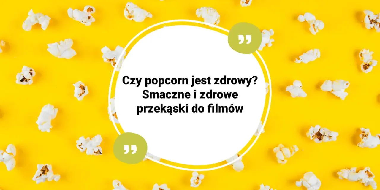Czy popcorn jest zdrowy? Puszyste ziarna kukurydzy na żółtym tle, idealne jako smaczna i zdrowa przekąska do filmów.