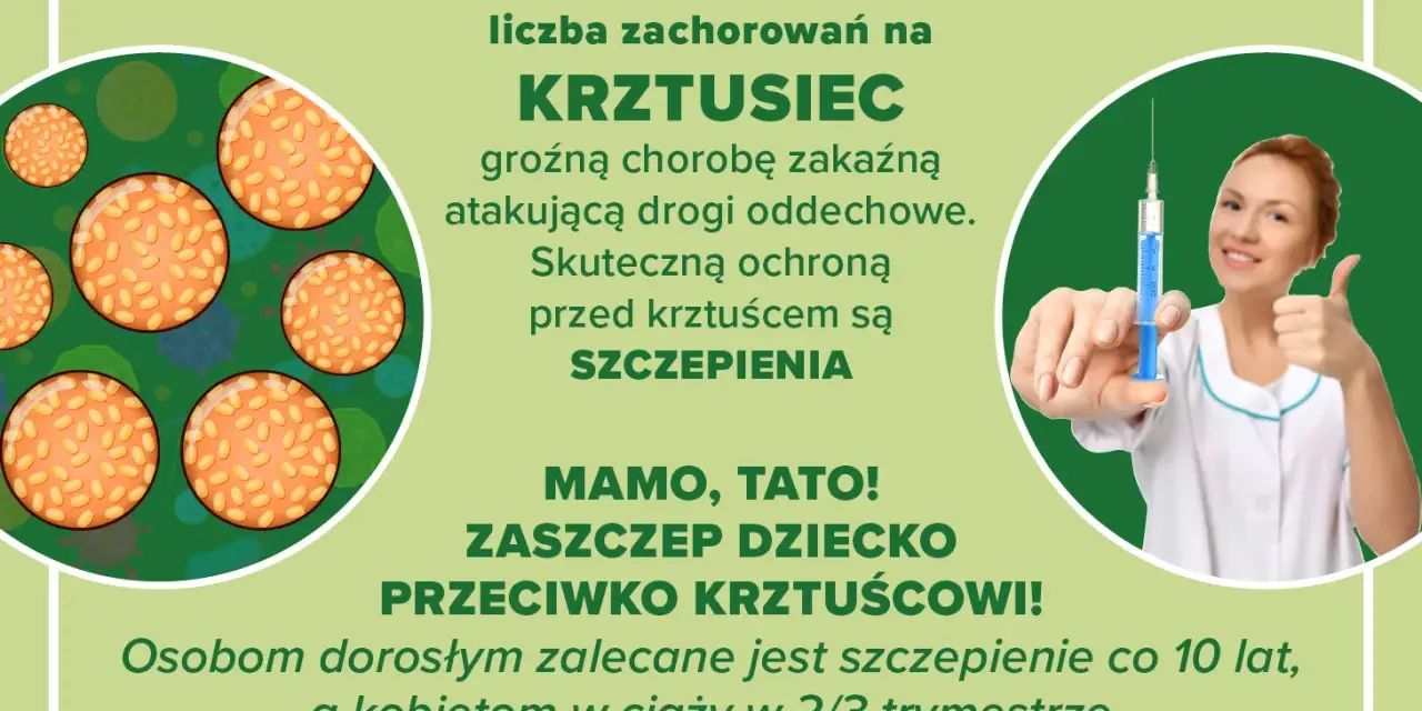 Rośnie liczba zachorowań na krztusiec. Skuteczną ochroną są szczepienia. Mamo, tato, zaszczep dziecko przeciwko krztuścowi!