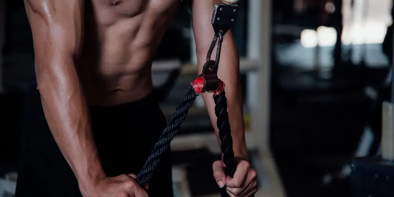 Mięśnie tricepsów w akcji. Zastanawiasz się, ile serii na triceps w tygodniu da najlepsze efekty?