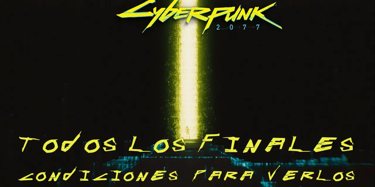 Explora cuántos finales tiene Cyberpunk 2077 y las condiciones para verlos. Una figura solitaria se alza ante un haz de luz.