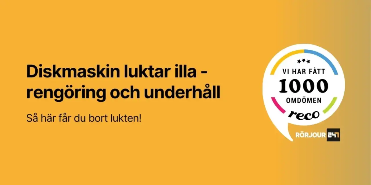 Diskmaskin luktar illa? Få bort dålig lukt med rengöring och underhåll. Rörjour 247 har 1000 omdömen.