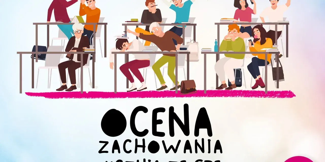 Ilustracja przedstawia klasę z uczniami i nauczycielem. Tematem jest ocenianie ucznia z niepełnosprawnością intelektualną w stopniu lekkim.