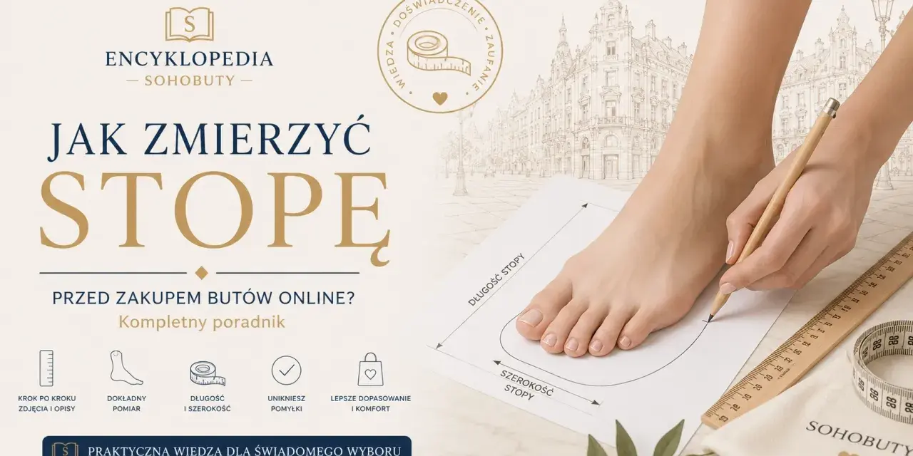 Jak zmierzyć stopę, by wiedzieć, jaki to rozmiar buta? Poradnik z dokładnym pomiarem długości i szerokości stopy.
