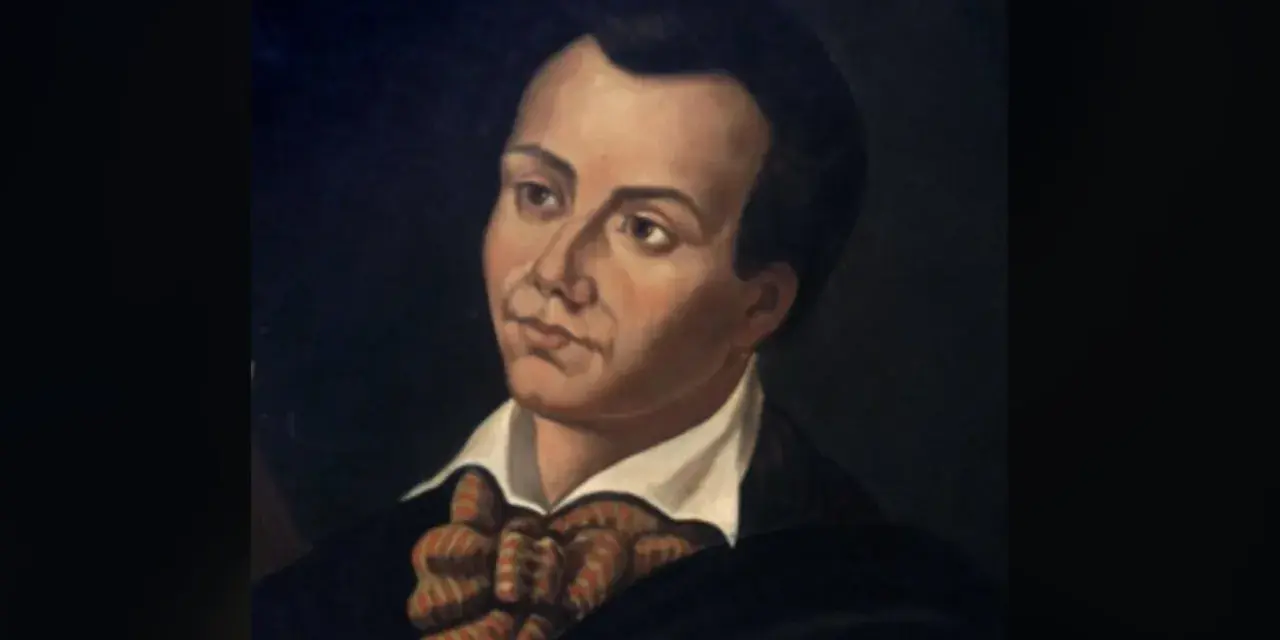 Portrait de Marie-Antoine Carême, le célèbre chef pâtissier, avec son jabot orné.