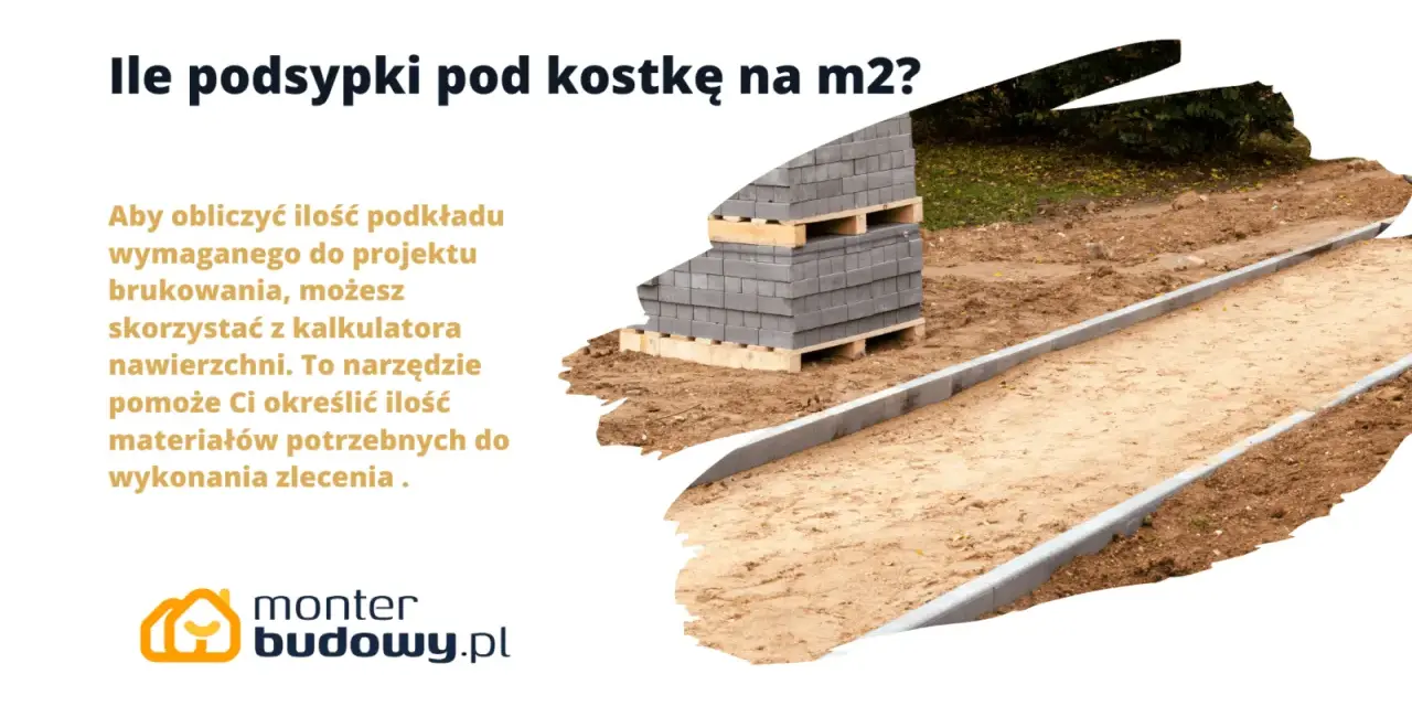 Ile podsypki pod kostkę na m2? Oblicz potrzebną ilość materiału do brukowania. Stos żwiru czeka na ułożenie.