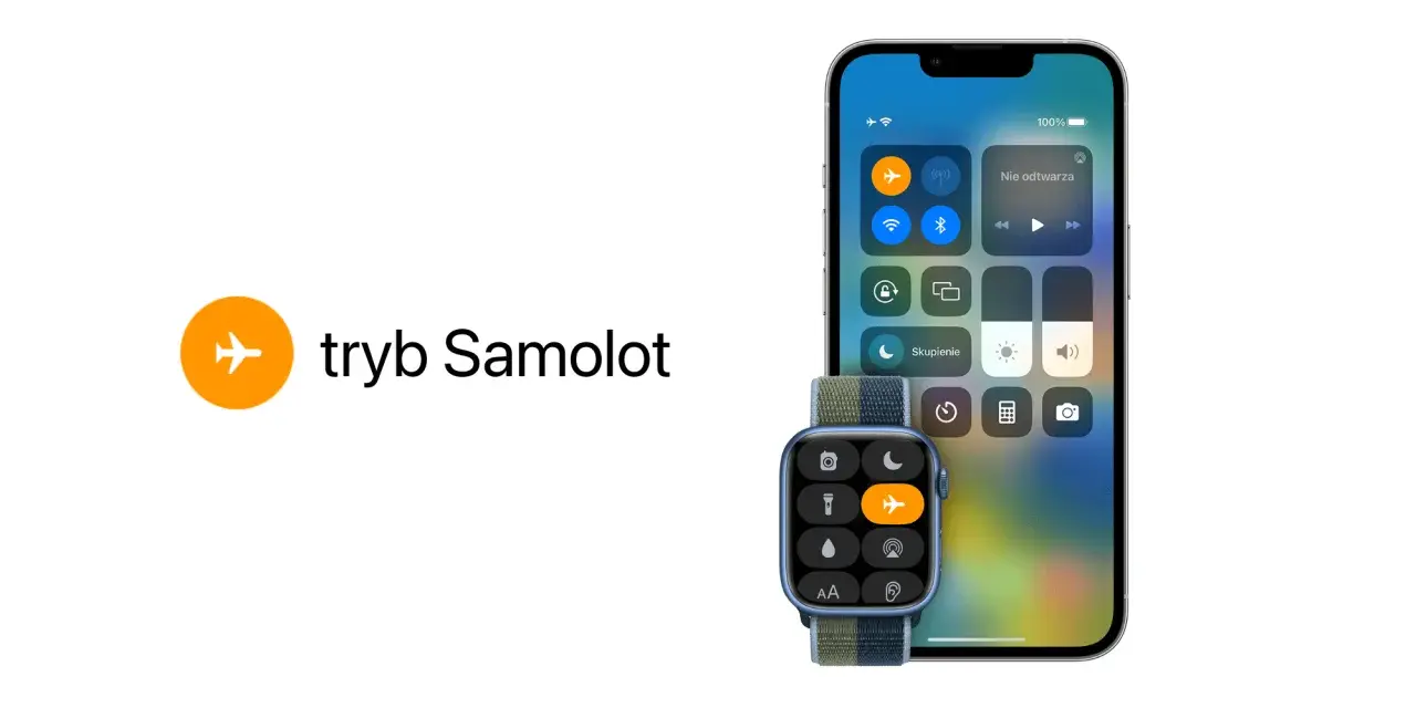 Ikona samolotu na ekranie iPhone'a i Apple Watch. Dowiedz się, jak wyłączyć tryb samolotowy w telefonie.