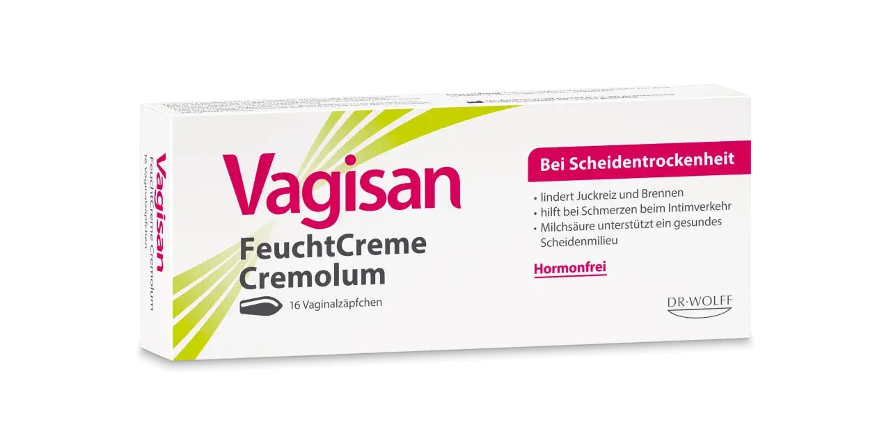 Vagisan FeuchtCreme Cremolum hilft bei Scheidentrockenheit, lindert Juckreiz und Brennen. So bekomme ich das Brennen in der Scheide weg.