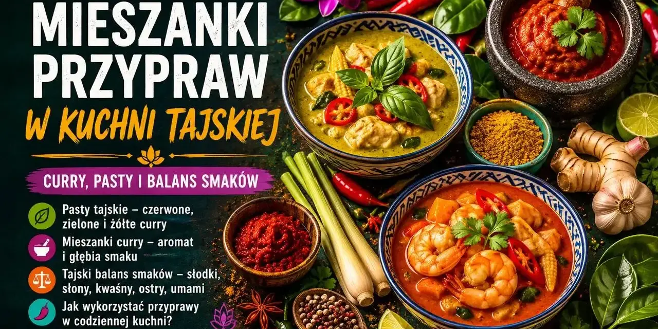 Kolorowe curry, aromatyczne pasty i świeże składniki – odkryj sekret tajskiej przyprawy, która odmieni Twoją kuchnię.
