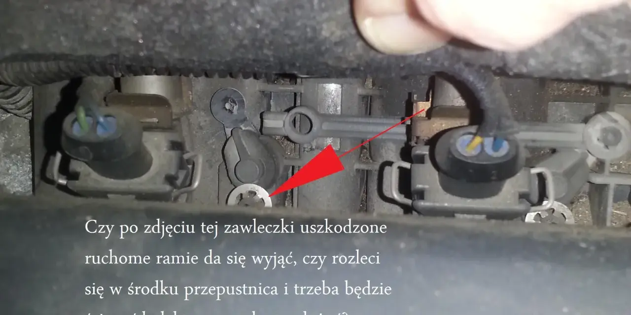 Opel DTC P1113: uszkodzone ramię przepustnicy? Czy po zdjęciu zawleczki da się je wyjąć, czy rozleci się w środku?