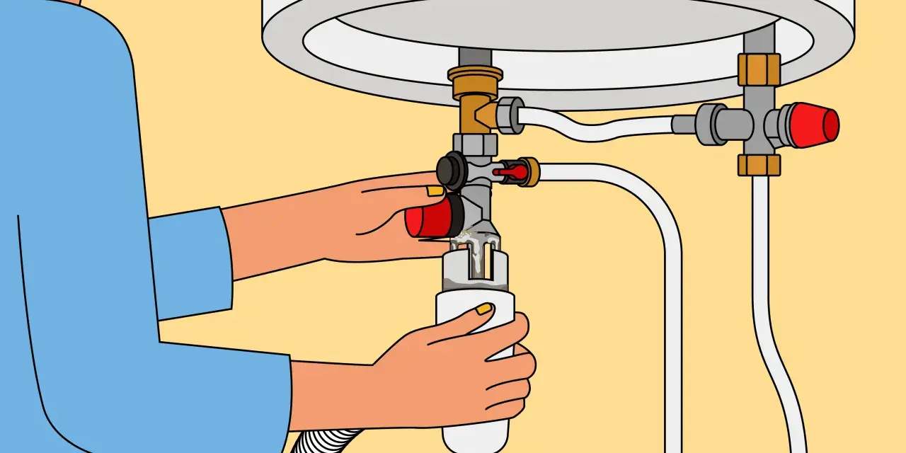 Maintenant, je vais ajuster le groupe de sécurité de mon chauffe-eau.