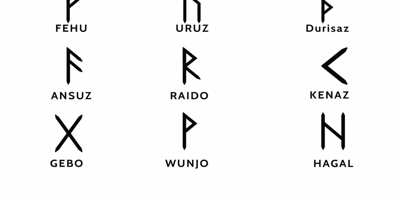 Dziewięć run: Fehu, Uruz, Durisaz, Ansuz, Raido, Kenaz, Gebo, Wunjo, Hagal. Zastanawiam się, jaka jest moja runa.