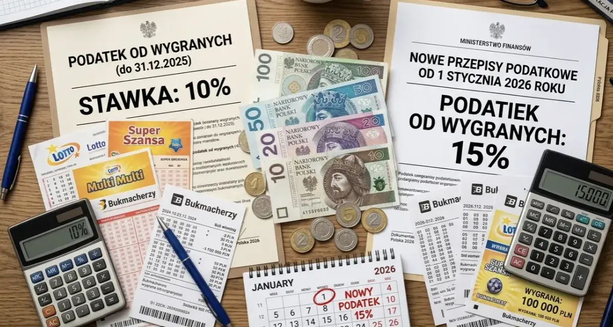 Podatek od wygranych w Polsce wzrośnie w 2026 roku
