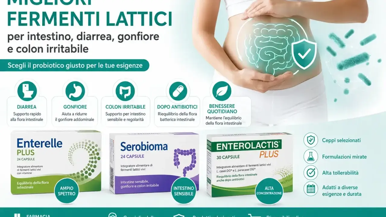 Per combattere i fermenti lattici per aria nella pancia, scegli il probiotico giusto per intestino, diarrea, gonfiore e colon irritabile.