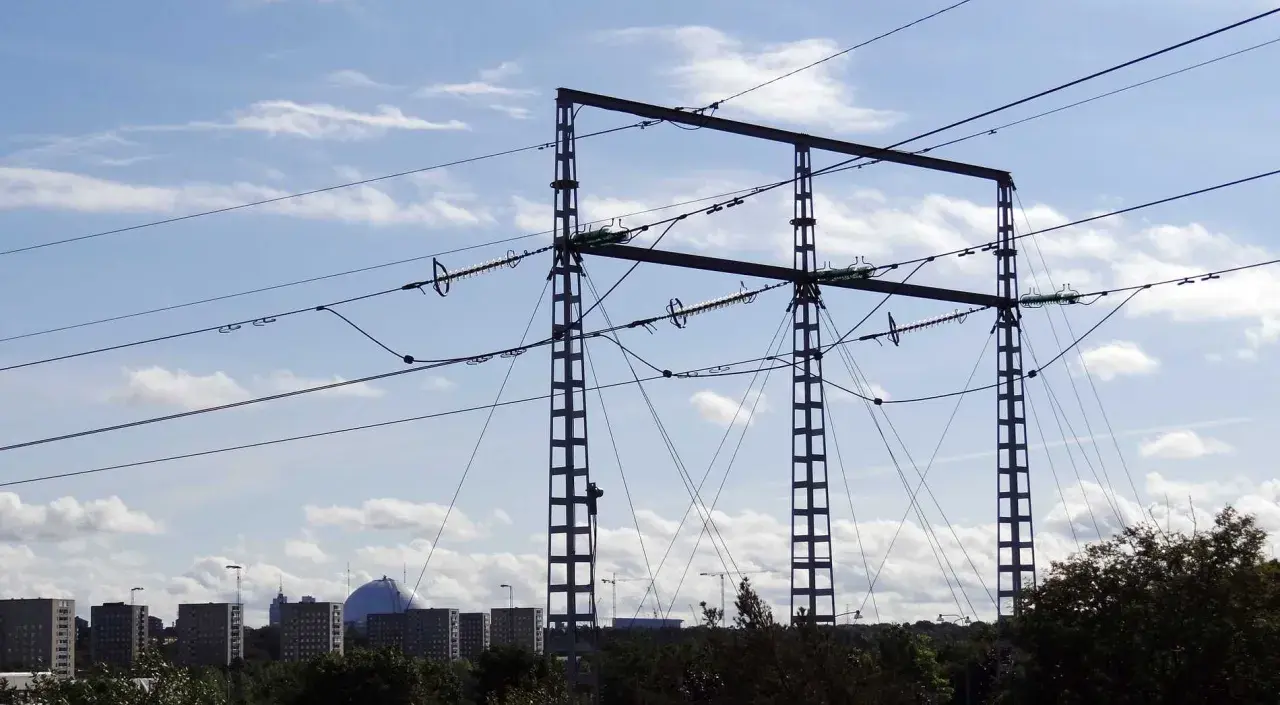 Kraftledningar i Sverige, en symbol för energiöverföring. Kanske en del av den "nordic green energy" som blivit "svartlistad" i debatten.
