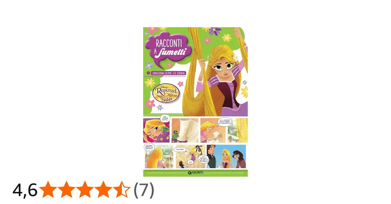 Copertina di "Racconti a fumetti: Rapunzel la serie", con Rapunzel da piccola e altri personaggi in vignette.