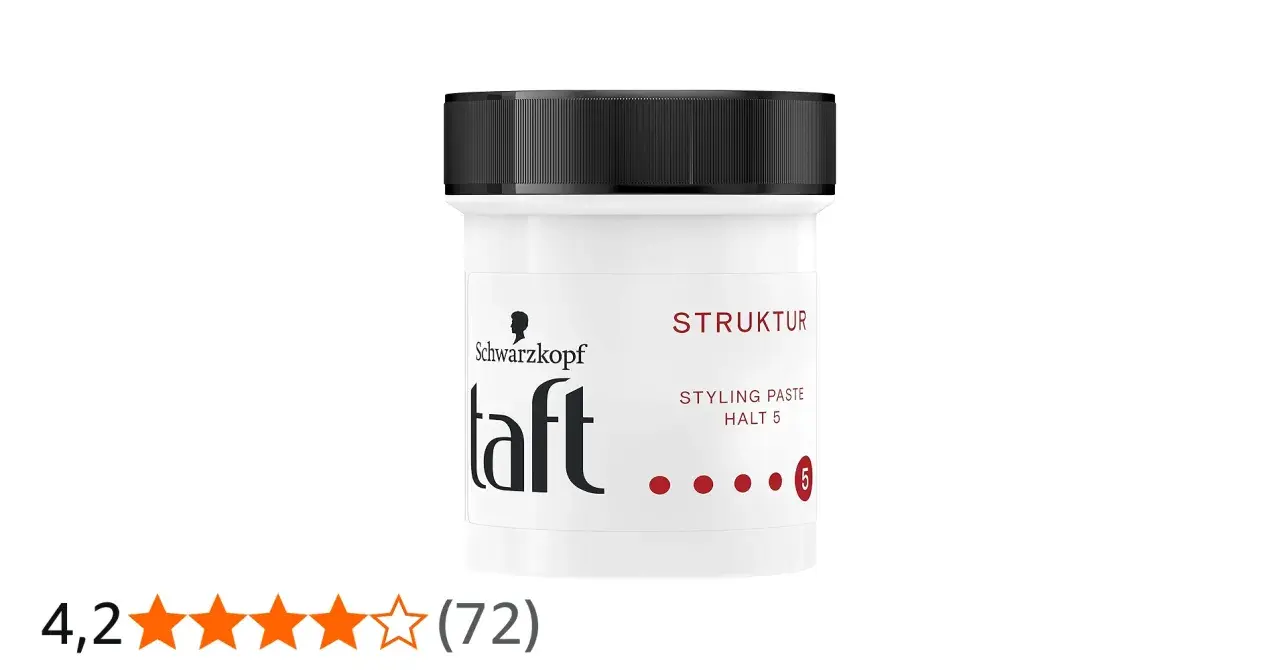 Taft Styling Paste "Struktur" mit starkem Halt (5). Diese Power Paste gibt deinem Haar den gewünschten Look.