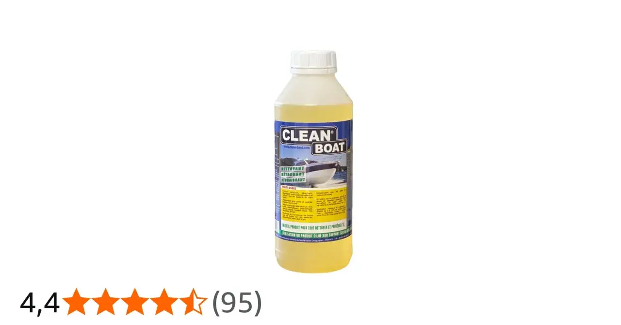 Bouteille de nettoyant pour bateaux, idéal pour dégraisser le plastique et redonner de l'éclat.