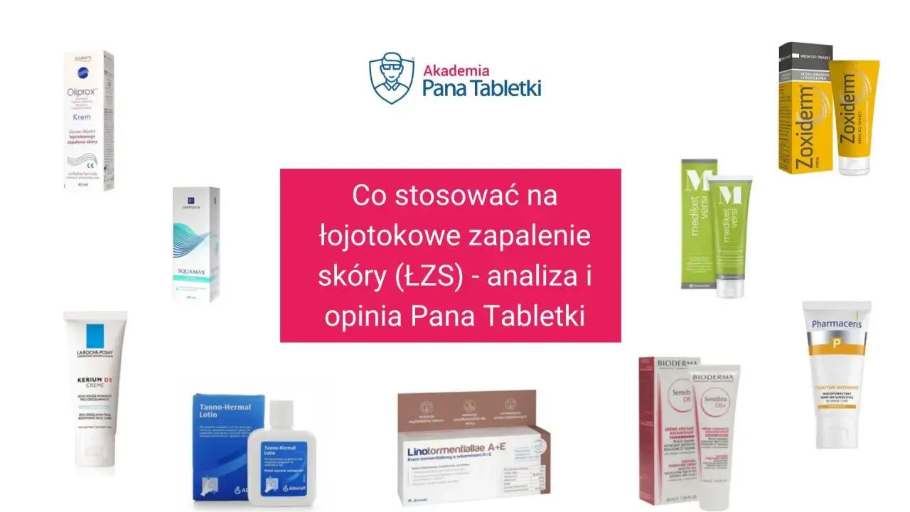 Kremy i lotiony na łojotokowe zapalenie skóry (ŁZS), w tym te z sodą oczyszczoną, w analizie Pana Tabletki.