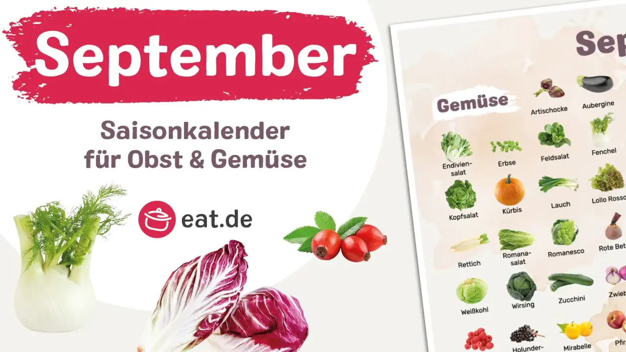 Saisonkalender September: Frisches Gemüse wie Kürbis, Lauch und Zucchini ist jetzt reif. Ideal für herzhafte Herbstgerichte.