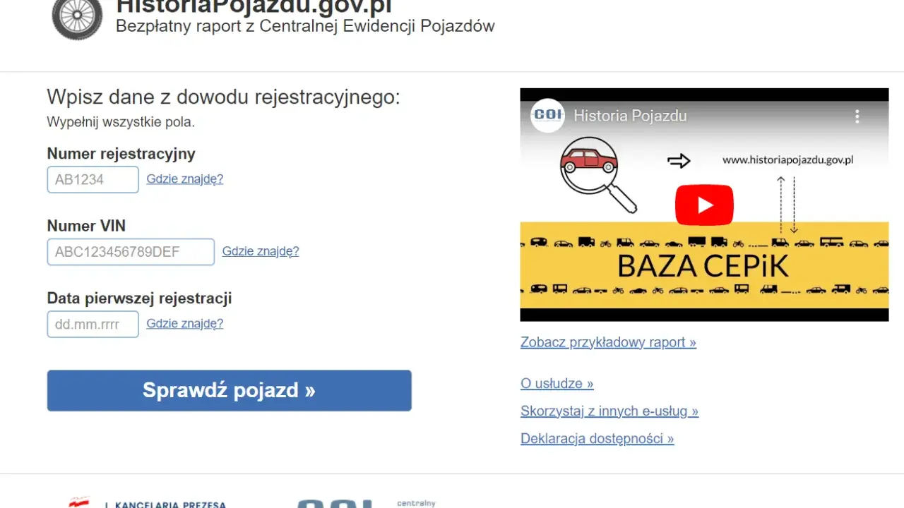 Historia pojazdu gov po numerze rejestracyjnym. Wpisz dane z dowodu rejestracyjnego, numer VIN i datę pierwszej rejestracji, aby sprawdzić pojazd.