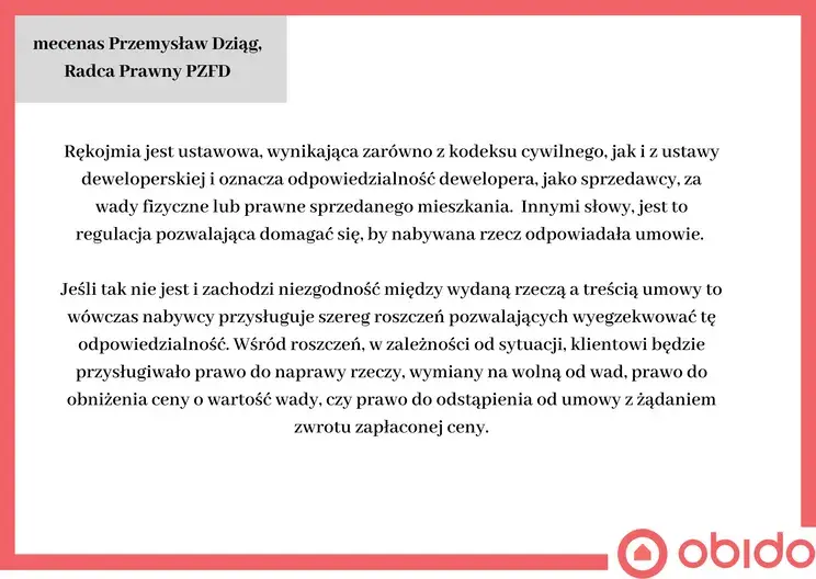 Rękojmia dewelopera: 5 lat ochrony. Co obejmuje i jak zgłosić wady?