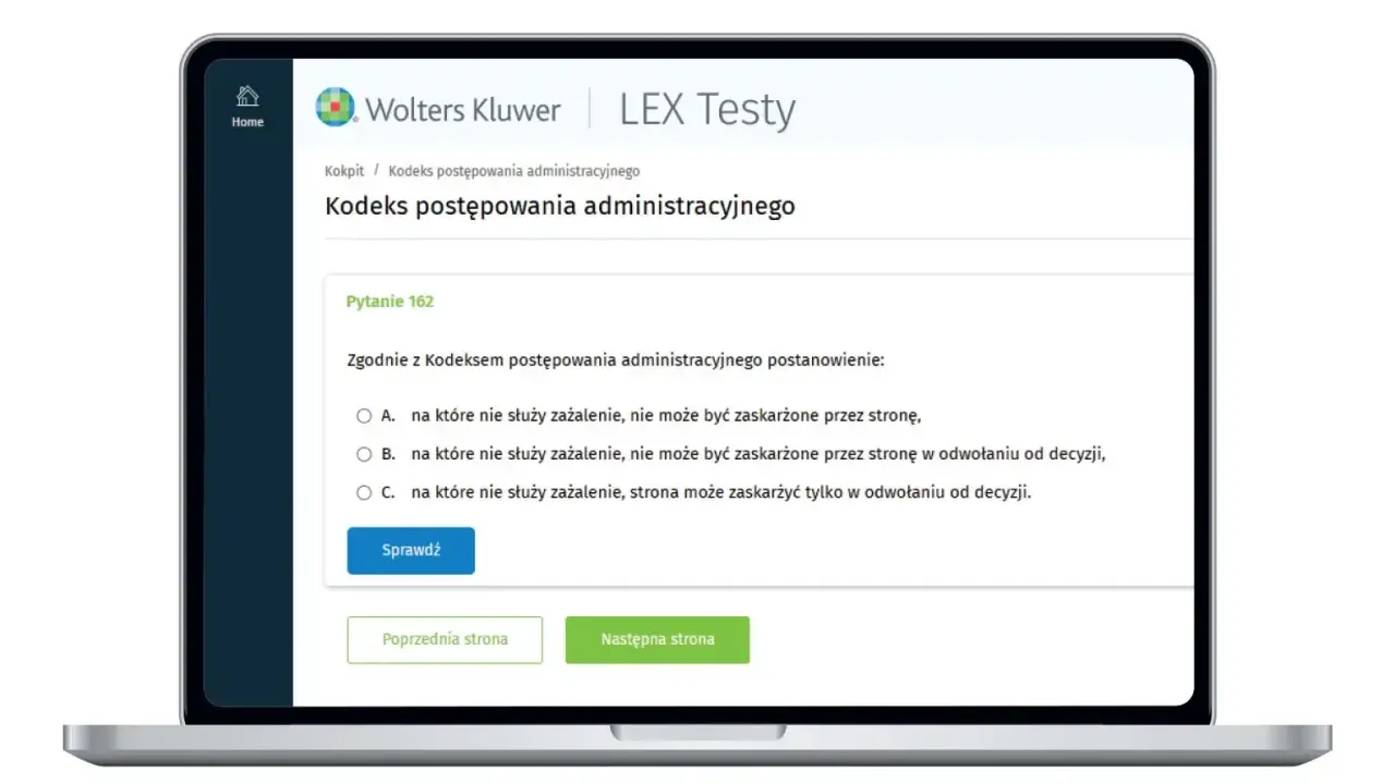 Test wiedzy o Kodeksie postępowania administracyjnego. Pytanie 162 dotyczy zaskarżania postanowień.