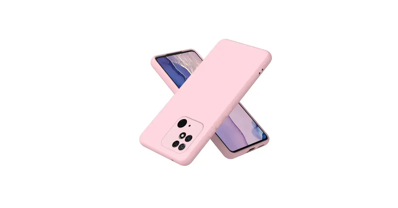 Różowe etui na telefon Redmi 10C, chroniące go przed zarysowaniami.